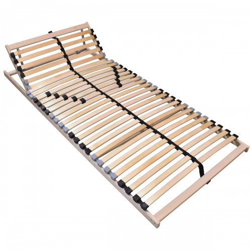MADERA Sommier à lattes en bois avec tête relevable et 7 zones de confort