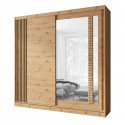 ARTIZ Armoire garde-robe 2 portes coulissantes avec miroir 200x215 cm