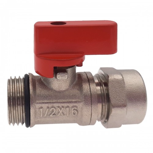 Vanne à bille sphérique 1/2&quot;x16 pour tube PER Ø16