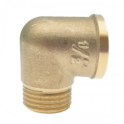 Raccord laiton coudé 90° mâle femelle à visser
