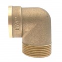 Raccord laiton coudé 90° mâle femelle à visser