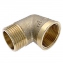 Raccord laiton coudé 90° mâle femelle à visser
