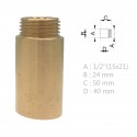 Rallonge laiton Mâle Femelle