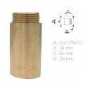 Rallonge laiton Mâle Femelle