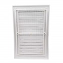 Grille intérieur extérieur plastique avec moustiquaire 140x210mm