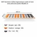 DOY Sommier à lattes ergonomique cadre en bois avec plots de soutien