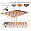 DOY Sommier à lattes ergonomique cadre en bois avec plots de soutien