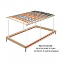 DOY Sommier à lattes ergonomique cadre en bois avec plots de soutien