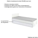 DALIA Lit adolescent enfant 90x200 avec tiroir style urbain