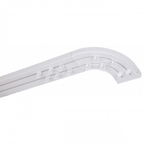 SIMI rail de tringle de plafond en PVC avec les glissières 120 Simple droit
