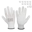 10 gants de jardinage blanc